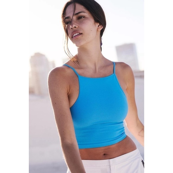 Free People FP Movement Tighten Up Cutout Tank NWOT Blue River XL - Picture 1 of 8